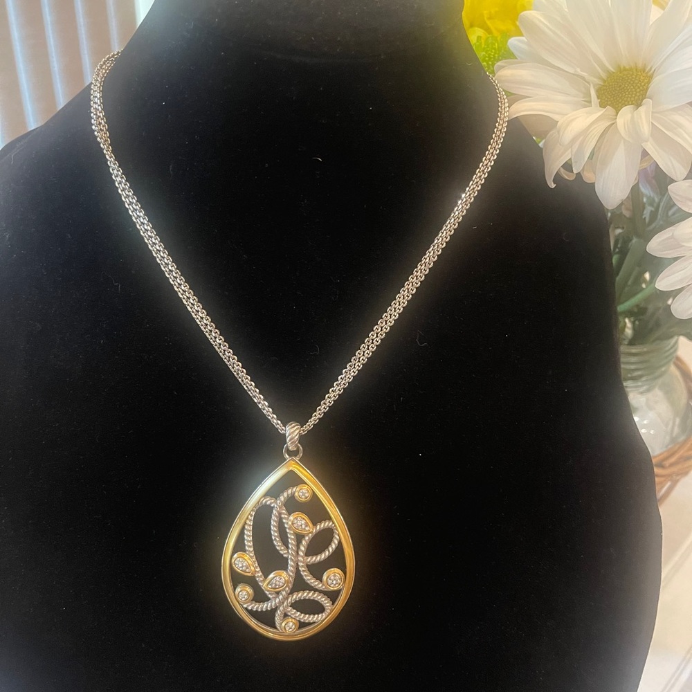 Brighton convertible necklace -two tone